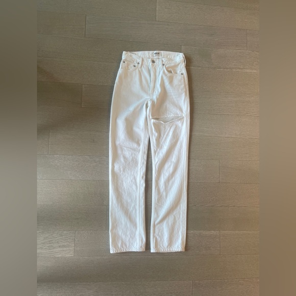 Agolde thigh slit jeans in white. Size: 23 - Picture 2 of 7